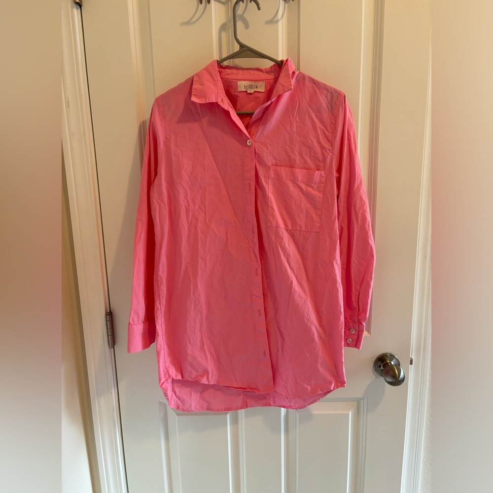 L*Space Pink Button Up Long Sleeve